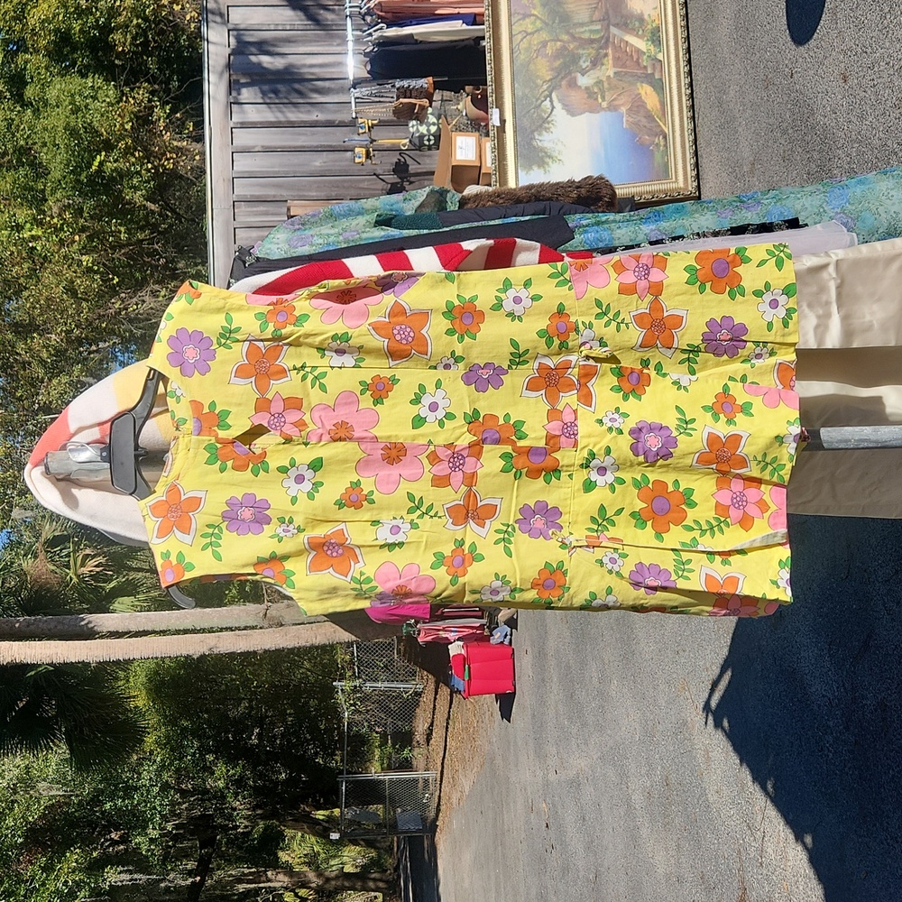 Vintage 70's Yellow Jumper Romper Handmade